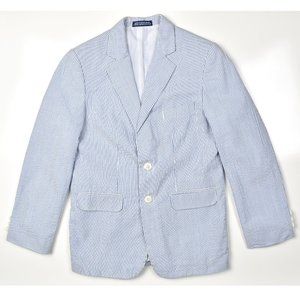 Izod Seersucker Suit Jacket Blazer 12